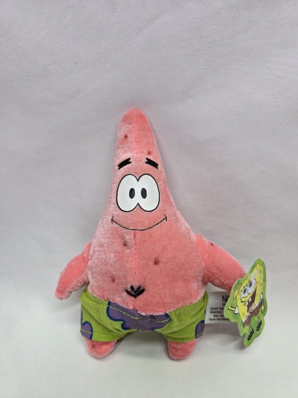 Vintage SpongeBob SquarePants Patrick Star 7” Plush w/ Tags Viacom Nanco